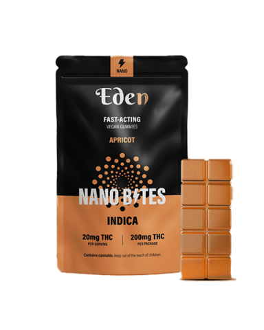 Vegan THC Nano Bites Gummies – Indica Apricot (200mg)