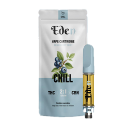 Eden Vape Cartridge – Chill (Blueberry Mist) – 2:1 THC:CBN Ratio