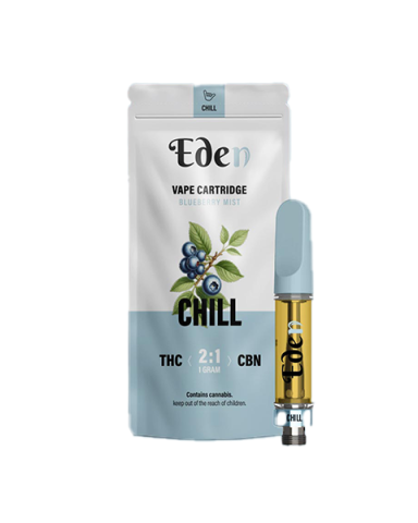 Eden Vape Cartridge – Chill (Blueberry Mist) – 2:1 THC:CBN Ratio
