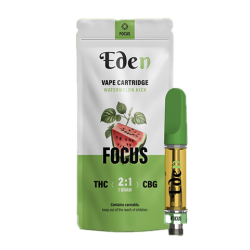 Eden Vape Cartridge – Focus (Watermelon Kick) – 2:1 THC:CBG Ratio